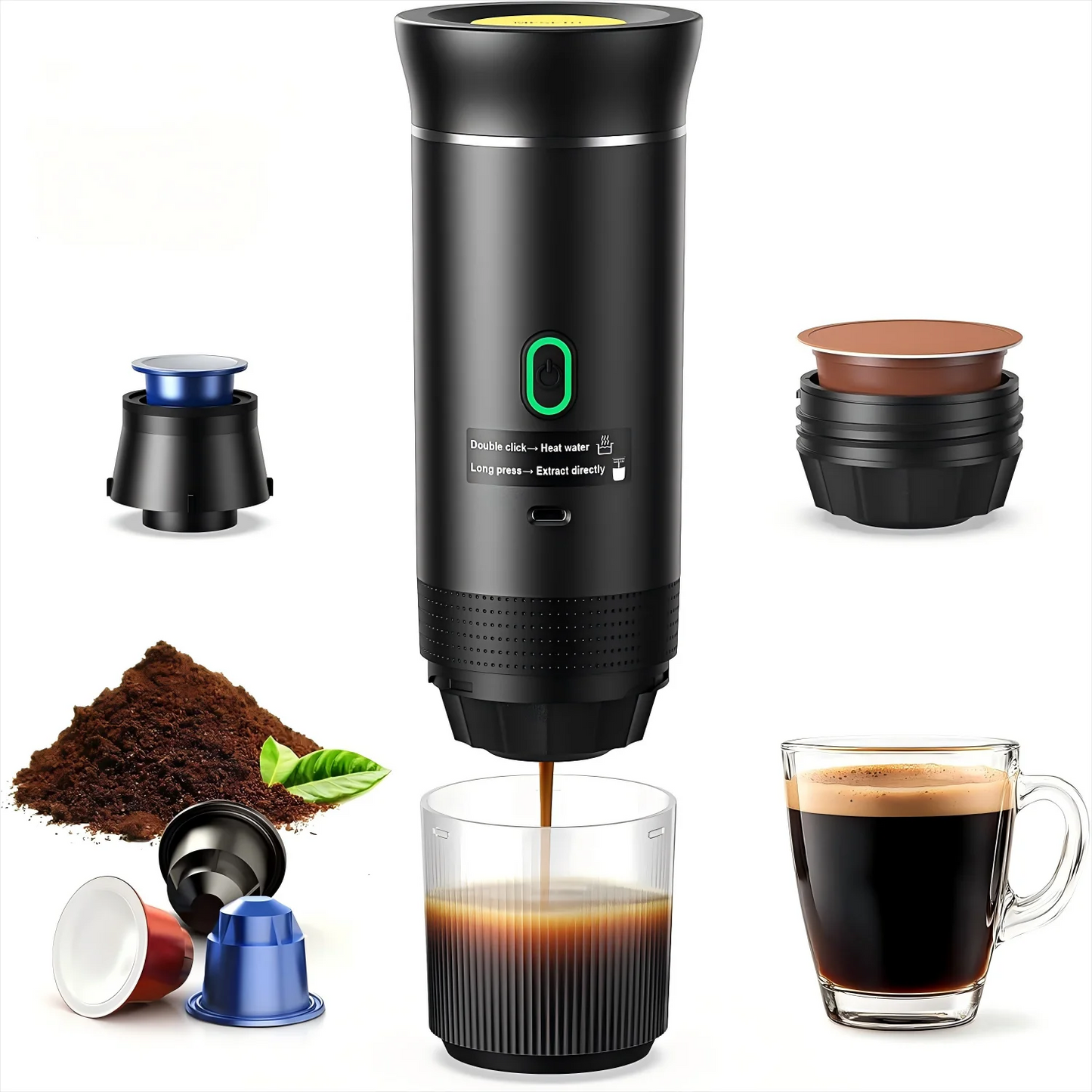 High Quality Smart Semi-Automatic Tea and Coffee Maker Easy to Clean with Heating Feature Battery Powered