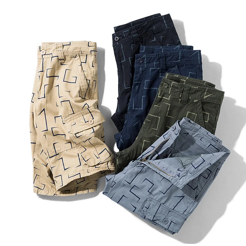 Summer New Cotton Cargo Shorts Men Fashion Hot Casual Shorts Army Tactical Military Short Pants Men Loose Pocket Men Shorts