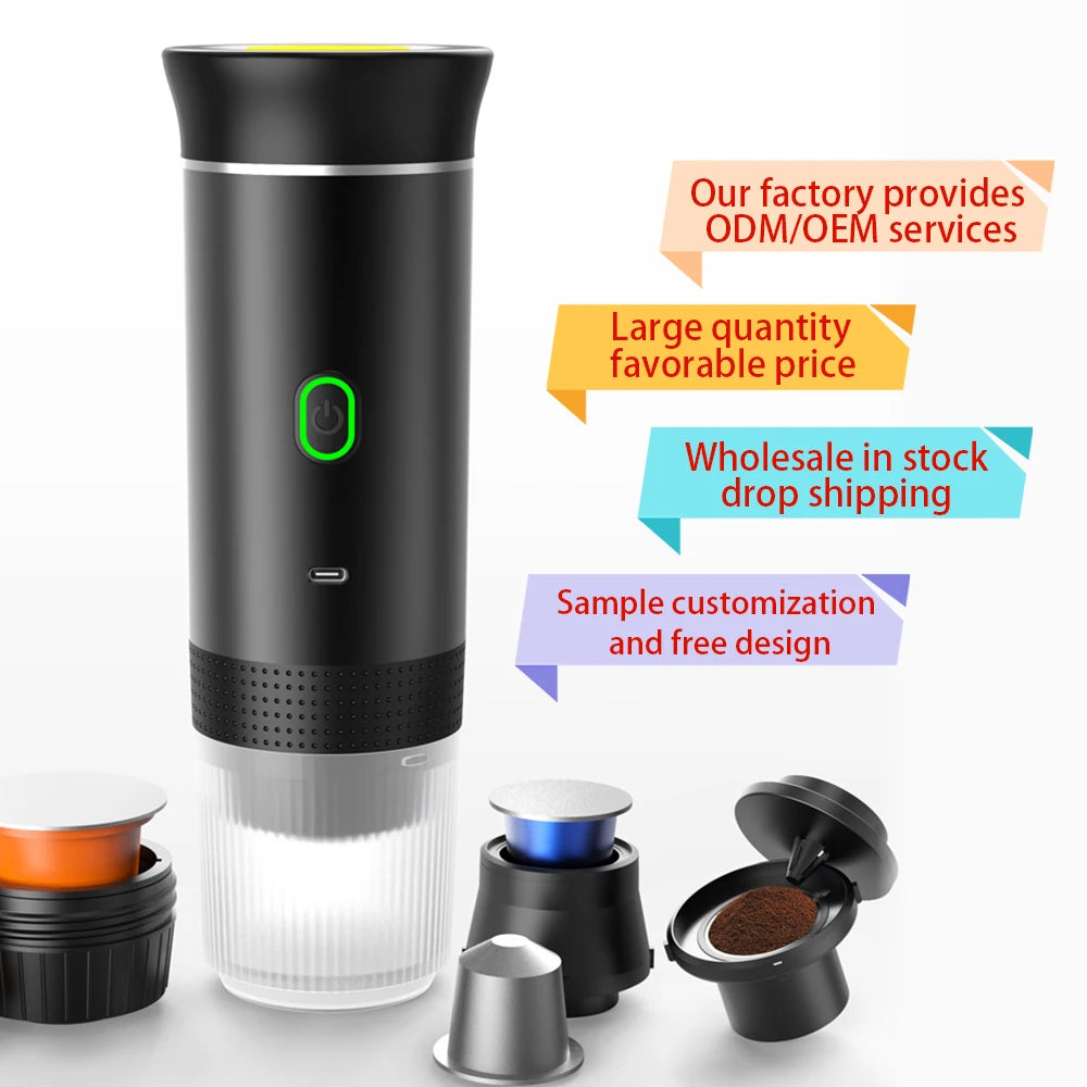 High Quality Smart Semi-Automatic Tea and Coffee Maker Easy to Clean with Heating Feature Battery Powered