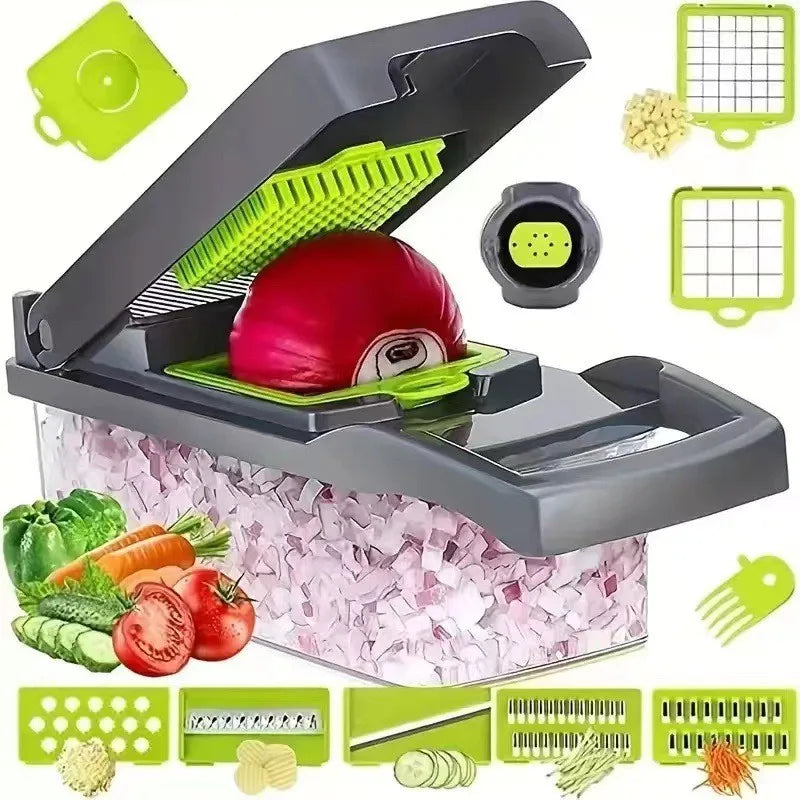 Multifunctional Kitchen Grater Vegetable Spiral Cutter Chopper Food Choppers Vegetable Spiralizer With 15 Sets and 16 Sets