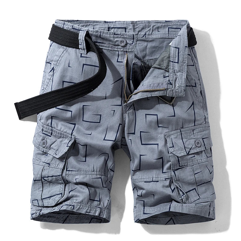 Summer New Cotton Cargo Shorts Men Fashion Hot Casual Shorts Army Tactical Military Short Pants Men Loose Pocket Men Shorts
