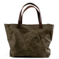 Waterproof Oil Wax Canvas Handbag Fashion Tote Bag Cross Section Large Capacity Shopping Bag Shoulder Bag