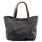 Waterproof Oil Wax Canvas Handbag Fashion Tote Bag Cross Section Large Capacity Shopping Bag Shoulder Bag