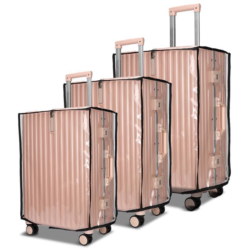 Clear Suitcase Cover Waterproof PVC Suitcase Cover Transparent, Travel Suitcase Wrap Protective Cover Case for Wheeled Luggage