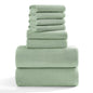 Jessy Home 8 Piece Home Collection Ultra Soft Cozy Towels 700 GSM Light Green Plush Towel Set