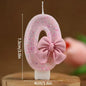 New Number Cake Candle Pink Glitter Birthday Candle 1 2 3 4 5 6 7 8 9 3D Number Candle Cake Topper Birthday Party Cake Decor
