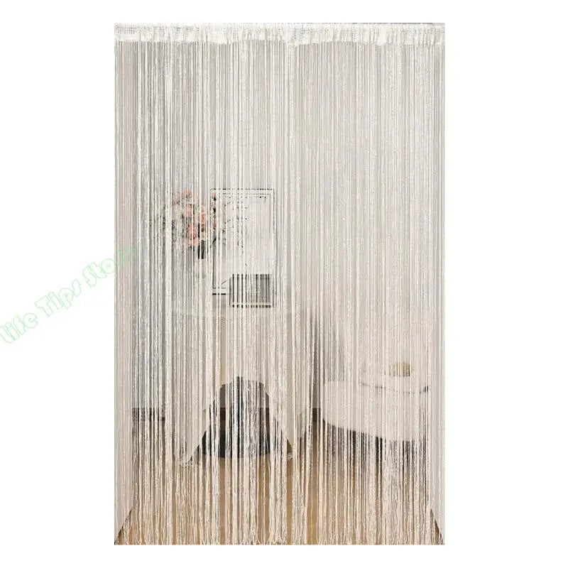 G5AB Simple Silver Window Curtain Permanent Polyester Net Insect Blocking Contemporary Fashion