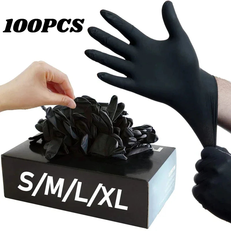 Heavy Duty Disposable Nitrile Gloves 8Mil Extra Thick Mechanic Glove with Textured Grip Antislip Safety Work Gloves