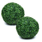 2 Pcs 11 Inch Artificial Plant Topiary Ball 4 Layers Garden Spheres Boxwood Balls Artificial Topiaries Spheres Decorative Plants for Backyard, Balcony, Garden, Indoor Outdoor Decor(Green)