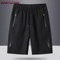 Summer Men's Shorts Cool Sportswear Running Sport Shorts Casual Bottoms Gym Fitness Training Jogging Short Pants Men Black Gray