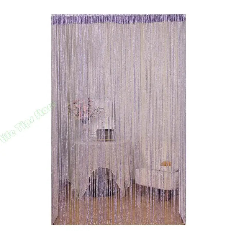 G5AB Simple Silver Window Curtain Permanent Polyester Net Insect Blocking Contemporary Fashion