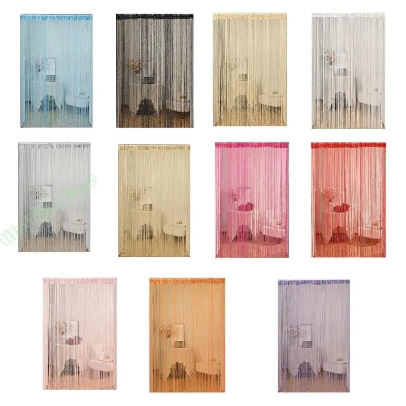 G5AB Simple Silver Window Curtain Permanent Polyester Net Insect Blocking Contemporary Fashion