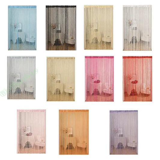 G5AB Simple Silver Window Curtain Permanent Polyester Net Insect Blocking Contemporary Fashion