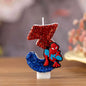 0-9 Superhero SpiderMan Fun Figure Candles Cute Cartoon Pattern Party for Birthday Candle Cake Decoration Children Party Gifts