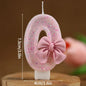 New Number Cake Candle Pink Glitter Birthday Candle 0 1 2 3 4 5 6 7 8 9 3D Number Candle Cake Topper Birthday Party Cake Decor