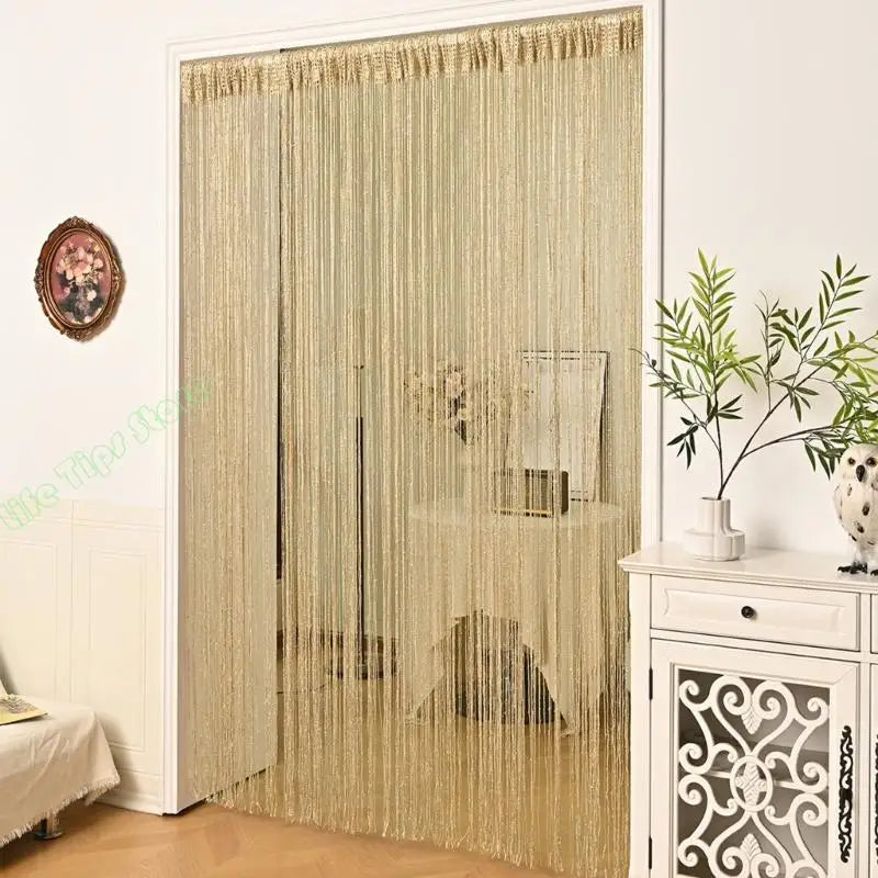 G5AB Simple Silver Window Curtain Permanent Polyester Net Insect Blocking Contemporary Fashion