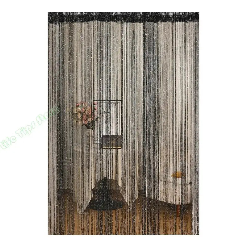 G5AB Simple Silver Window Curtain Permanent Polyester Net Insect Blocking Contemporary Fashion