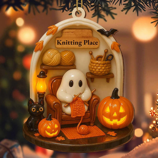 Cute Halloween Acrylic Ghost Decorations Party Ornaments Hanging Decor for Indoor Home Decor Acrylic for Reading