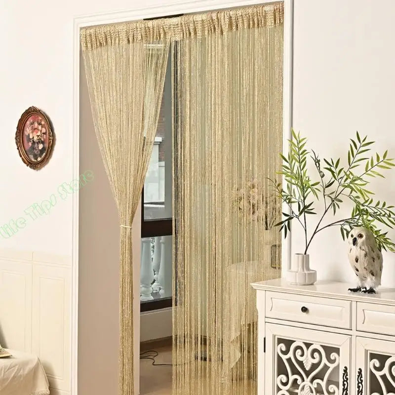 G5AB Simple Silver Window Curtain Permanent Polyester Net Insect Blocking Contemporary Fashion