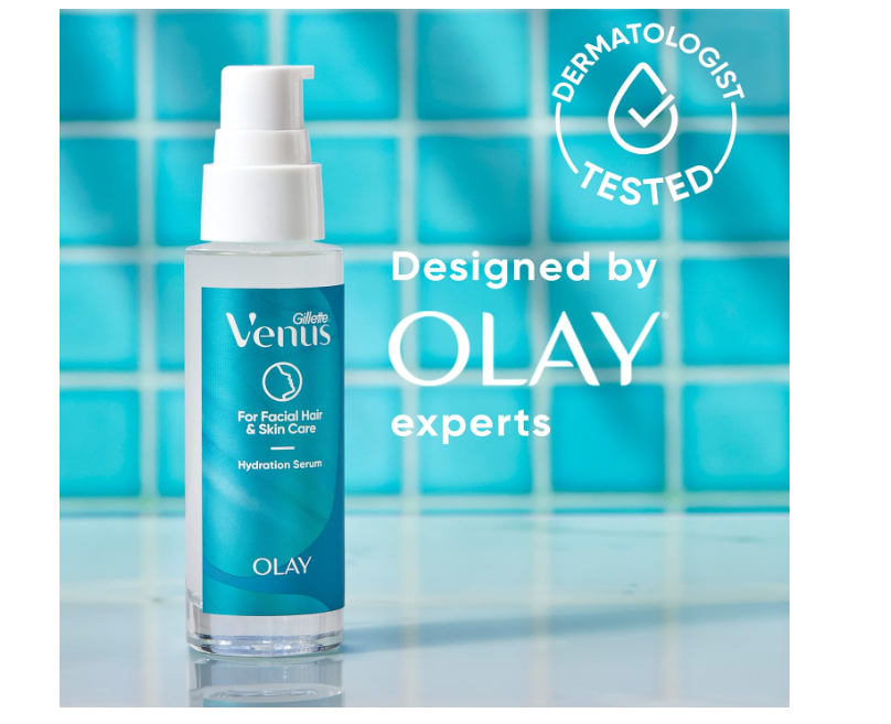 NEW-Gillette Venus Facial Hydration Serum with a Touch of Hyaluronic Acid