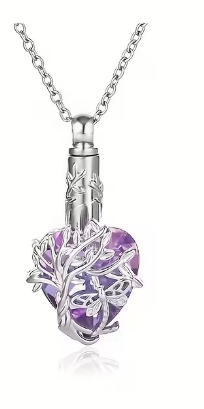 Cylindrical Dragonfly Colorful Memorial Pet Urn Necklace Set - 1 piece