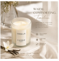 1pc Round Soy Wax Jar With Glitter Accents