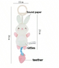 Cute Animal Plush Hanging Decor, Soft Fabric, Car/Crib Hanging, Squeaky, Baby Toy, Teething Rattle, Multiple Styles Available