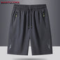 Summer Men's Shorts Cool Sportswear Running Sport Shorts Casual Bottoms Gym Fitness Training Jogging Short Pants Men Black Gray