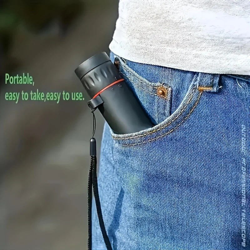 2000X25 HD Monocular Telescope, Compact Portable for Travel, Hiking, Fishing, Camping, Stargazing, Concerts & Bird Watching