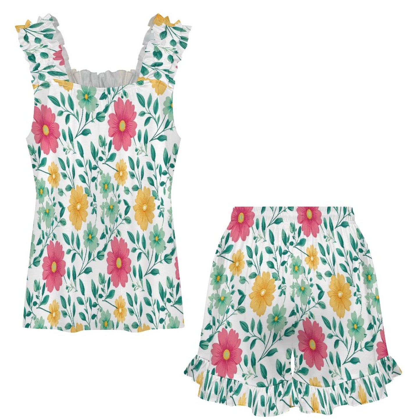 Ruffled Pajama Set