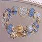 Retro Bohemian Palace Style Beaded Bracelet - Luxury Fairy Tale Dream Blue Beads Suitable for Lunar New Year Gifts,. Day, Mother' Day, for Daily Wear & Special Occasions, Year-Round Elegant Accessory