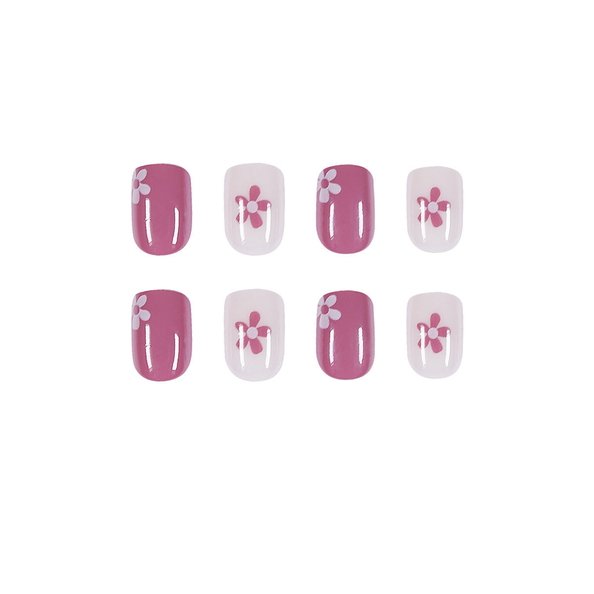 Roland Purple Flower Wear Nail Art Finished Fake Nail Nail Patch Nail Patch Soft Nail Removable Nail Patch 365nails – Image 5