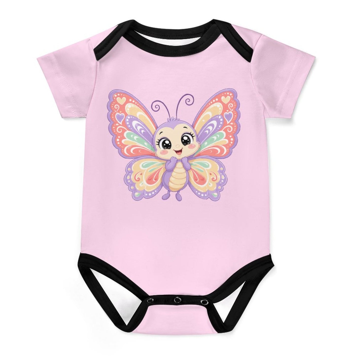 Faux Cotton Short Sleeve Baby Romper
