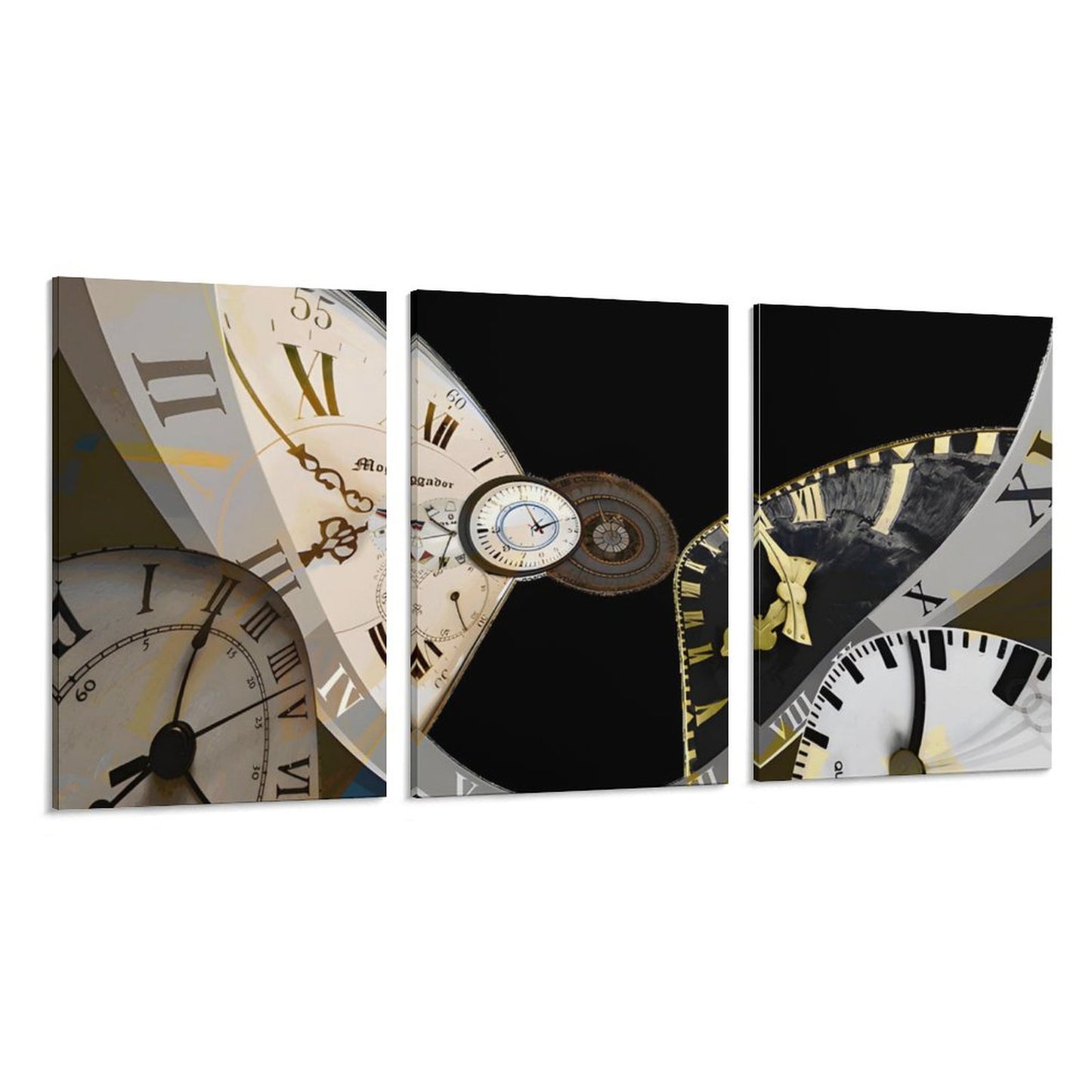 Vertical Framed Wall Art Clock