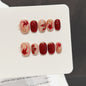 Red Gold Phoenix Inspired Elegant Press On Nails