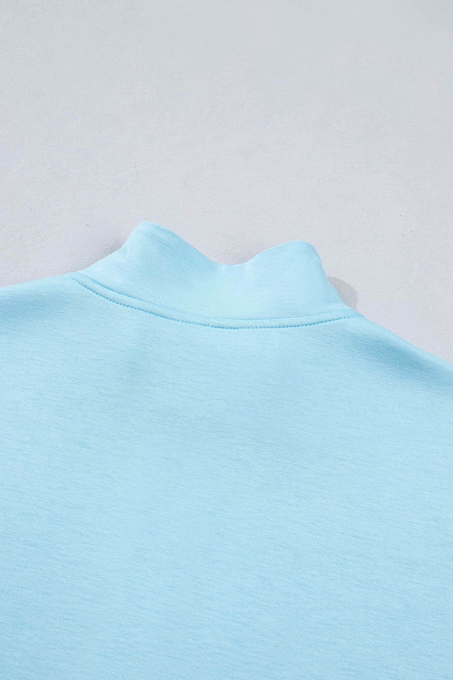 Myosotis Half Zip High Neck Tee Athleisure Short Set