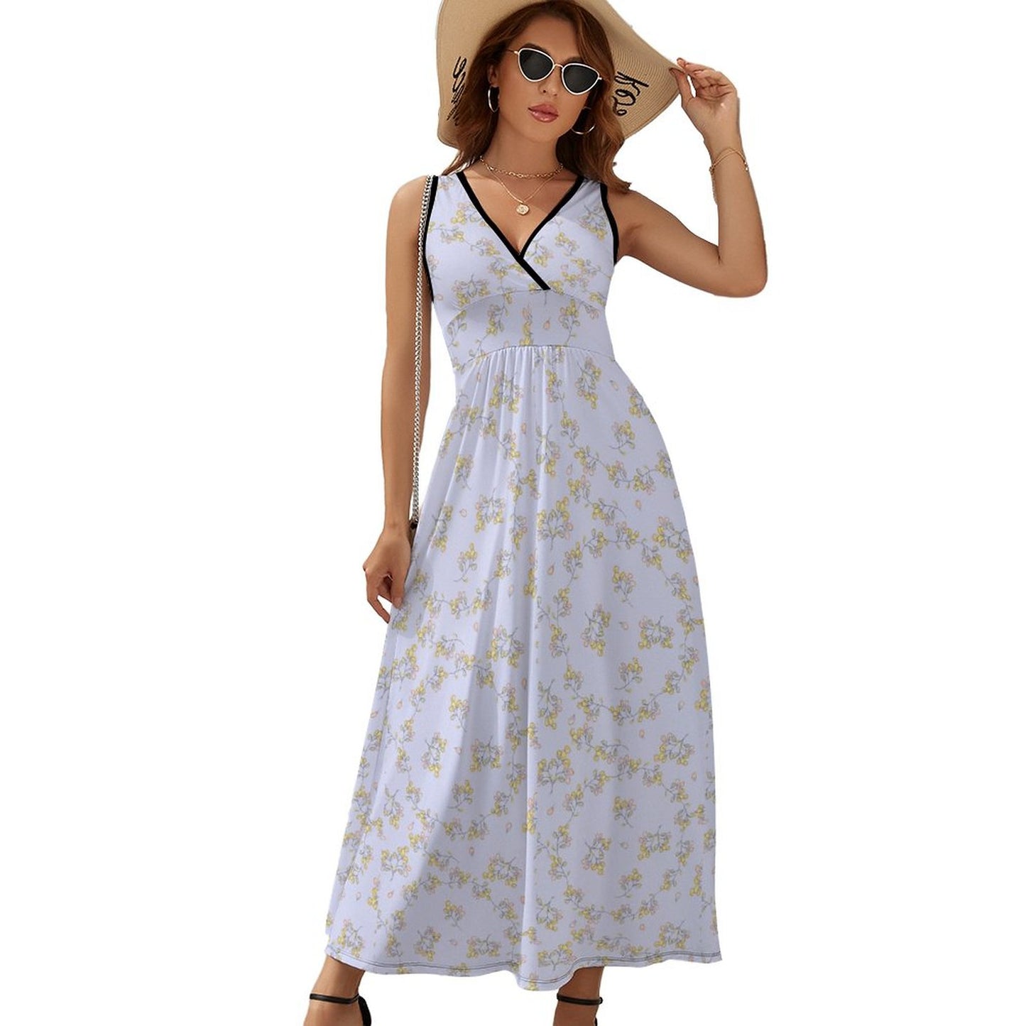 V Neck Sleeveless Dress