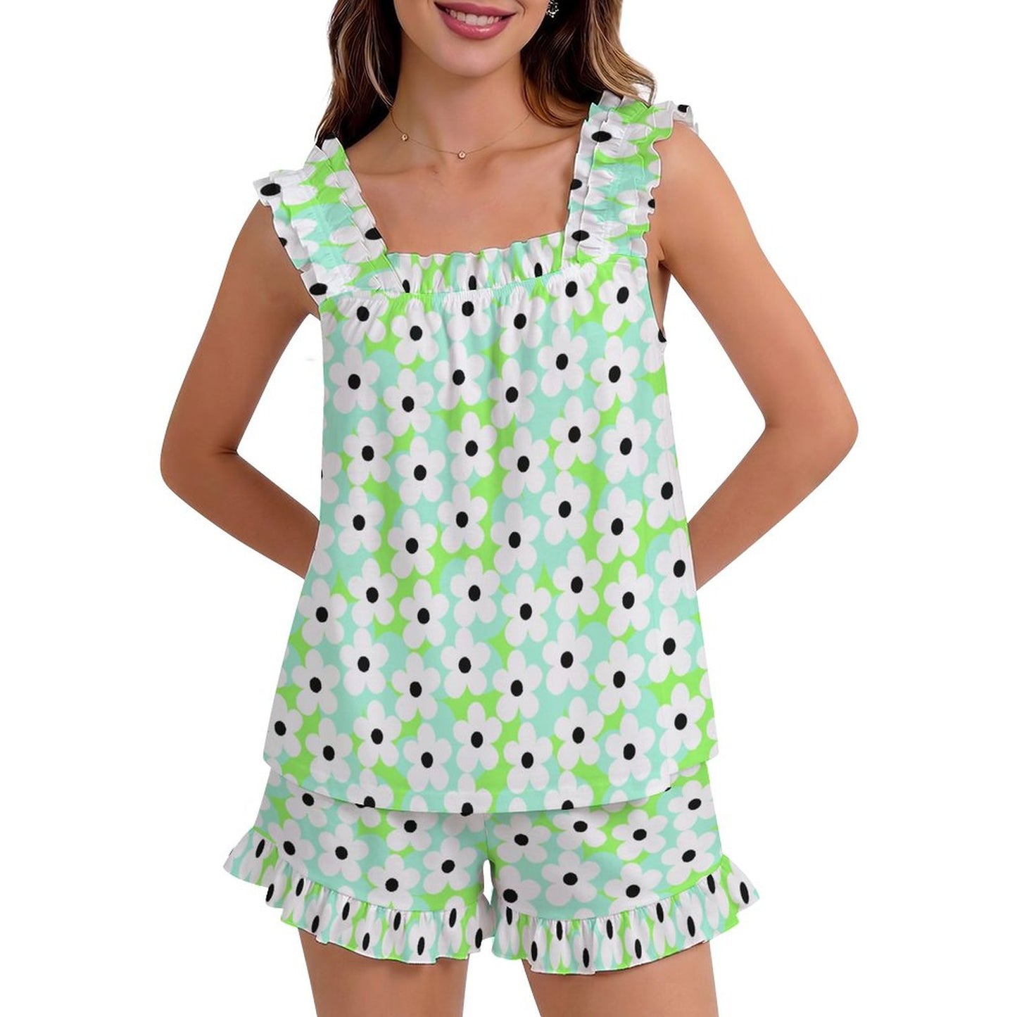 Ruffled Pajama Set