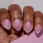 French Minimalist Nude Pink Almond Short Press On Nails