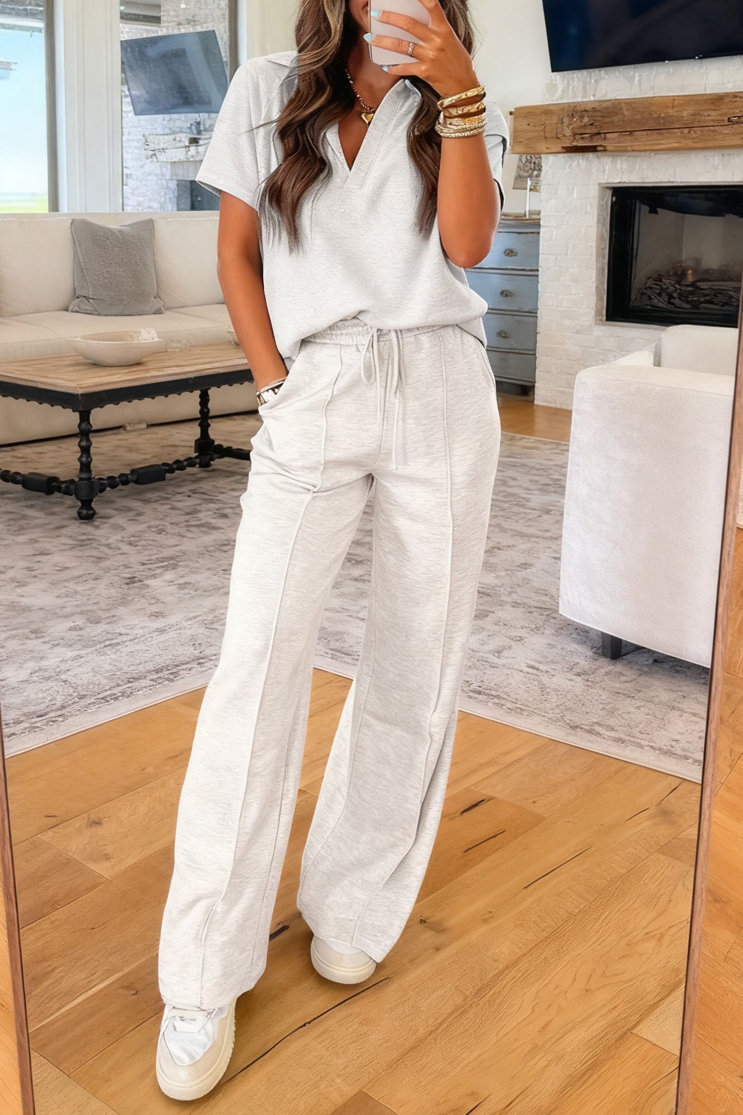 Polo Tee Casual Pant Set