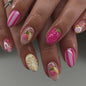 365nails: "Strawberry Lemonade Oval" – Fruit Print Press-on Nails