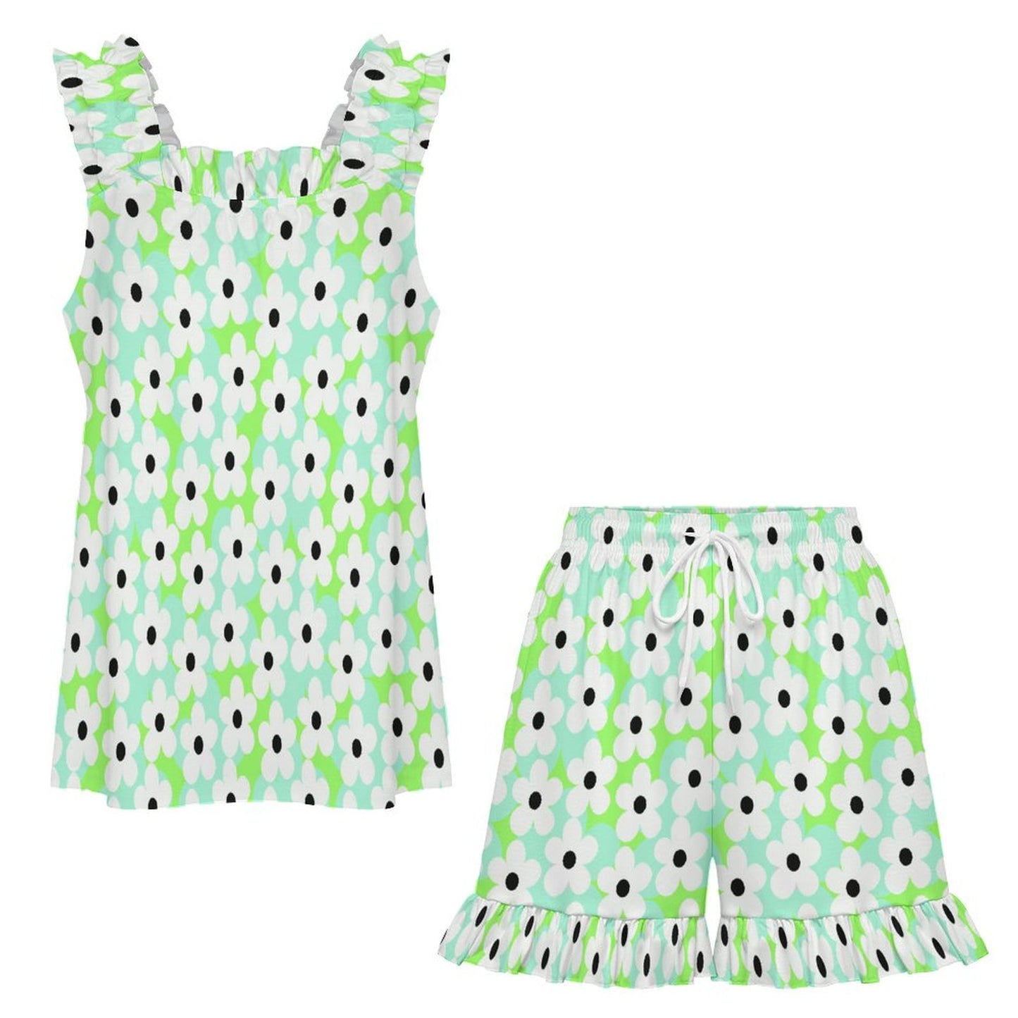 Ruffled Pajama Set