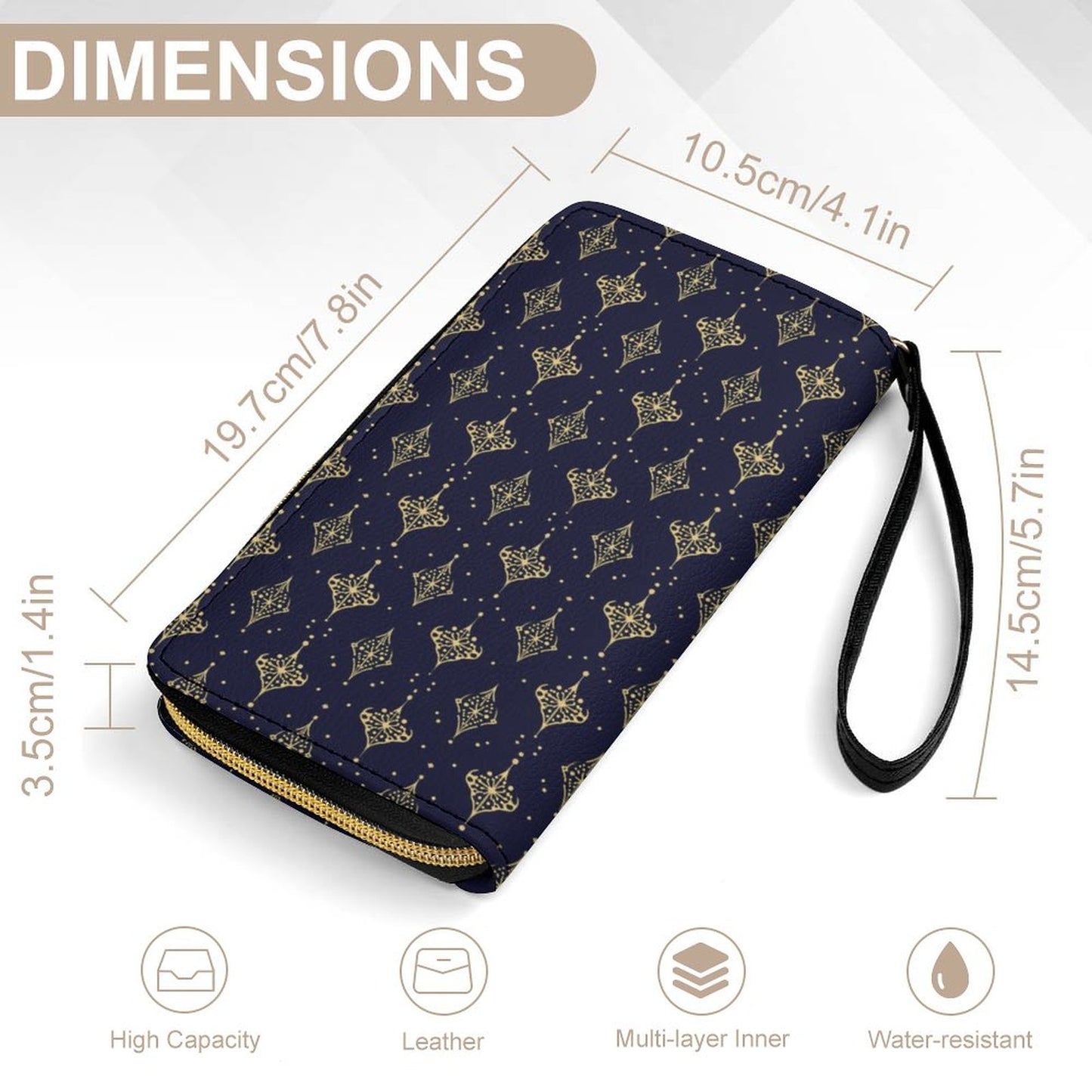 Leather Wallet with Wristlet Strap