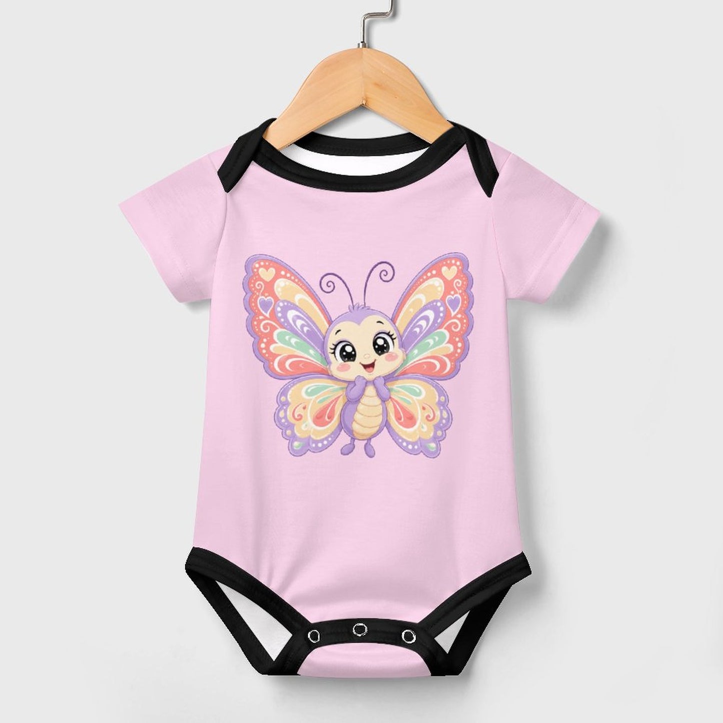 Faux Cotton Short Sleeve Baby Romper