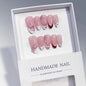 Red Bloom: "Nude Red Floral" – Almond Shape Handmade Press-On Nails – Image 3