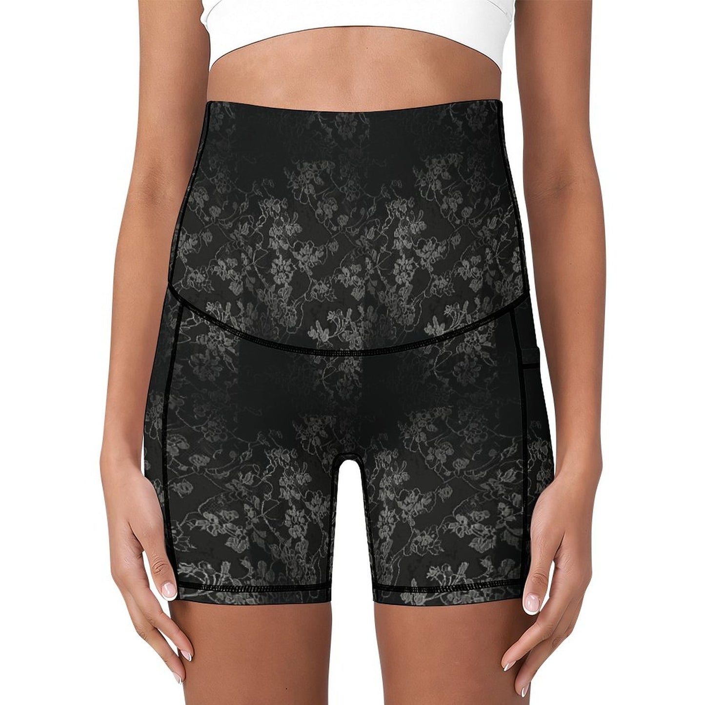 Pregnancy Yoga Shorts Black