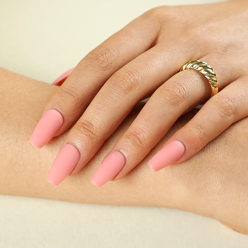Press-on nails wholesale Solid color short ballet nail matte fake nail wholesale Nail art Press-on nails wholesale – Image 6