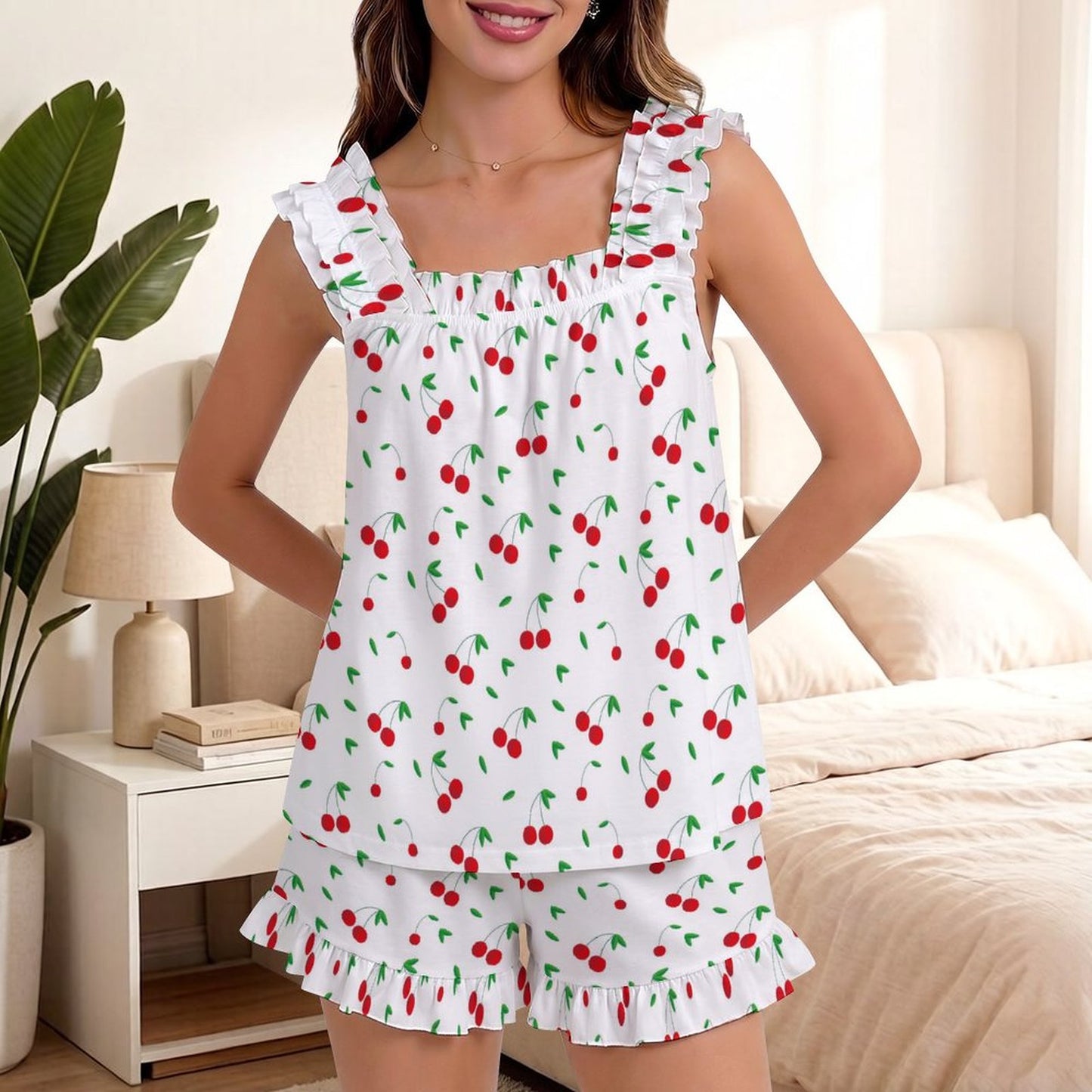 Ruffled Pajama Set