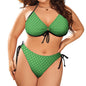 Plus Size Halter Tie Front Bikini Set