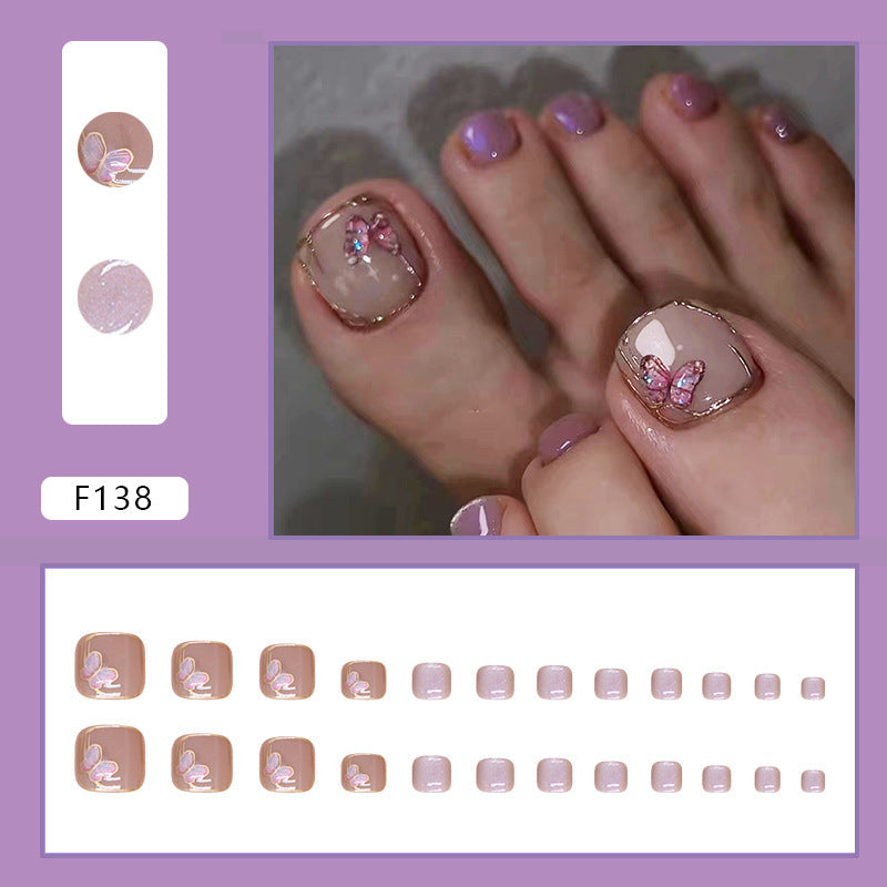 cat eye butterfly press-on nails manicure piece Press-on toenails nail piece toenail nail piece spar cat eye 24 – Image 2